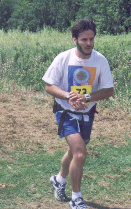 Dave Cameron finishing the Afton 50K in 5:56:38 on 7/4/1998
